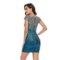 thumbnail image 5 of PrettyGuide Women's Sequin Bodycon Dress Cap Sleeve Boat Neck Glitter Club Party Cocktail Dress, 5 of 6