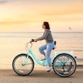 thumbnail image 3 of Lilypelle Adult Tricycles 7 Speed 20/24/26 Inch Three Wheel Bike Cruiser Trike with Low-Step Through Frame/Large Basket for Men, Women, Seniors, 3 of 10