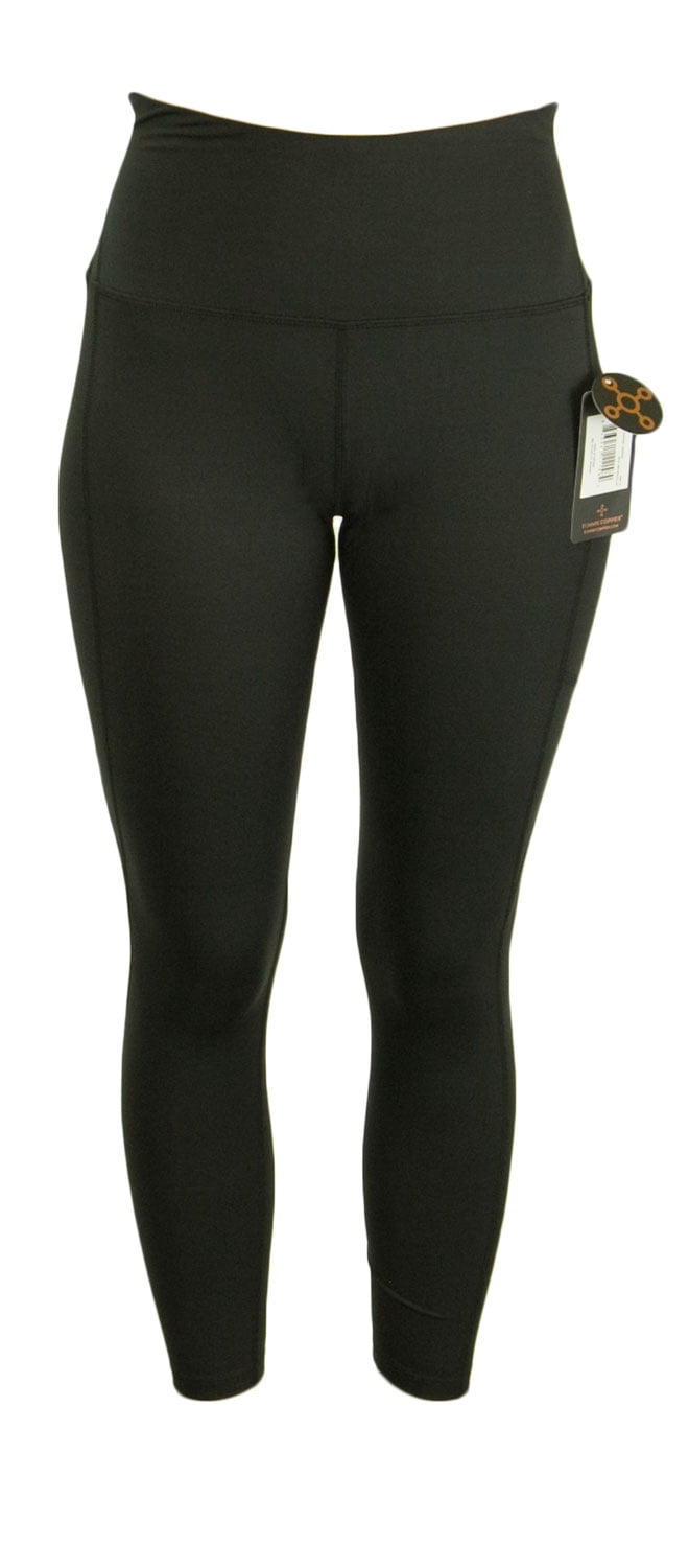 TOMMIE COPPER Women's Lower Back Support Legging, Black, Large