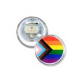 thumbnail image 2 of 3 Pack - LGBTQ+ Progressive Pride Flag Light Up / Blinking Pinback Button - 2 Inch, 2 of 5