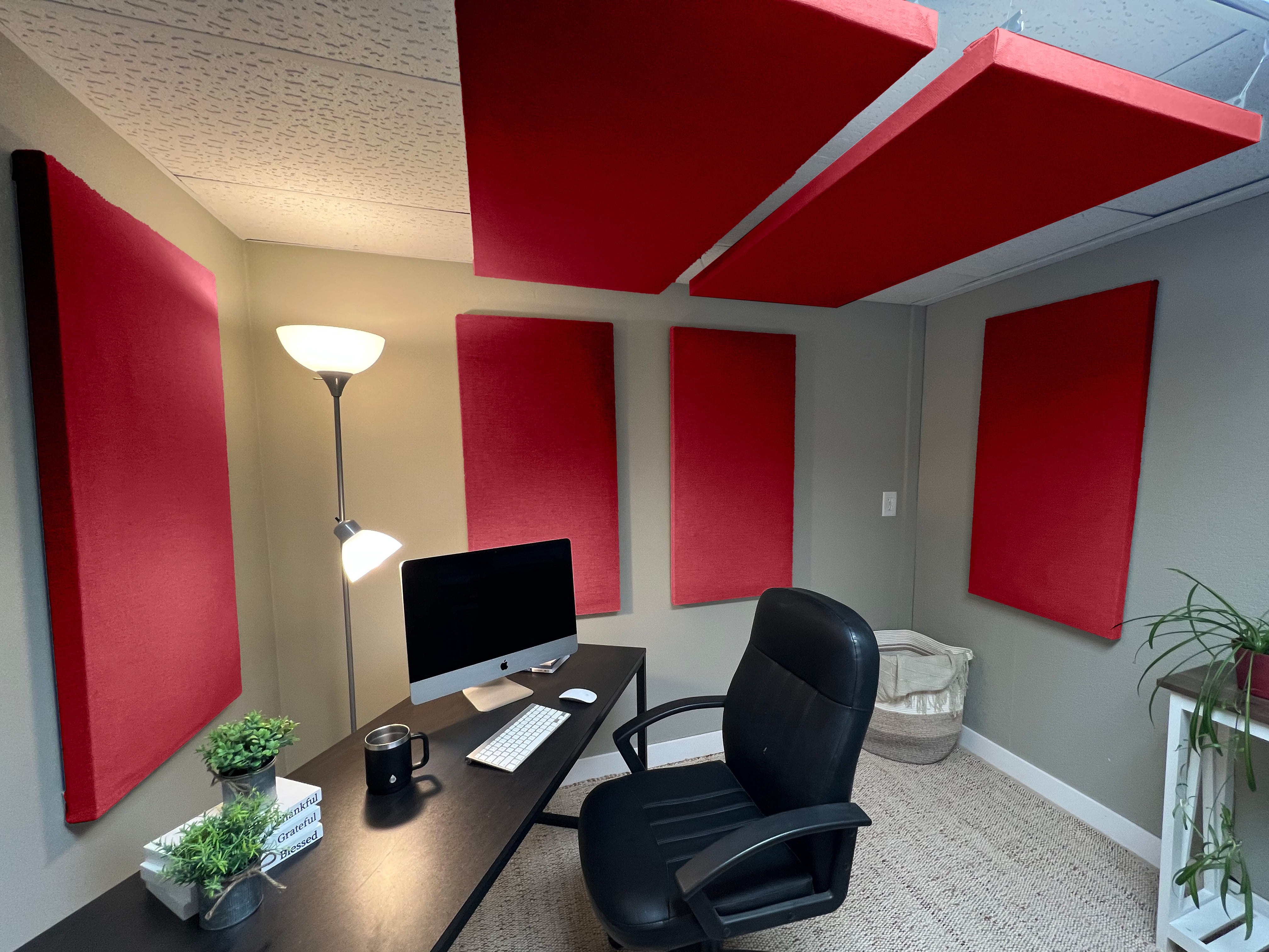 ATS Acoustics Home Office Residential Acoustic Treatment Room Kit Sound Absorbing Acoustic Panel 6 Pack for 50-100 Sq Ft (Claret)