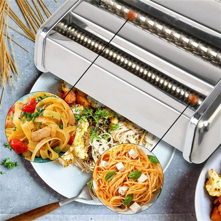 Press Pasta Noodle Maker Stainless Steel Kitchen Pressing Cutting Noodle  Machine
