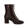 thumbnail image 3 of BLISSFUL STEP Bottes pour Femmes à Lacets à Talons Blocs Bottines de Combat Café 5,5, 3 of 8
