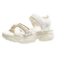 thumbnail image 3 of Womens Platform Sandals Open Toe Ankle Strap Sandals Fashion Slip On Shoes Breathable Summer Shoes, 3 of 8