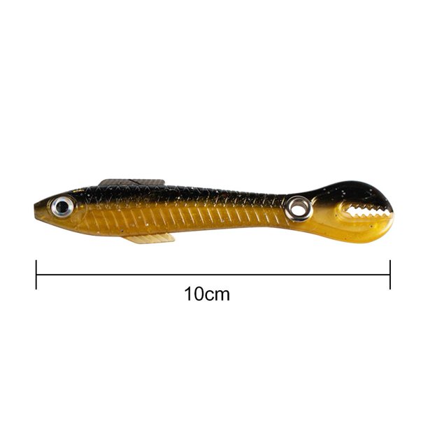 Cebo artificial de PVC, cebos falsos de 10 cm para pescar/herramienta para exteriores de 4 pulgadas ( ), amarillo, negro Sywqhk Para Estrenar