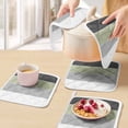 thumbnail image 5 of Grey Green Striped Pot Holders for Kitchen Heatproof Potholder, 5 Pack Farmhouse Modern Hot Pads Multipurpose Oven Pads Cloth Potholders Trivet for Cooking Baking, 5 of 8