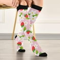 thumbnail image 5 of FREEAMG Strawberry Compression Socks Women Men Long Stocking (20-30mmHg) Travel Knee High Stockings for Athletic Sports,Running,Cycling,Nursing, 5 of 7