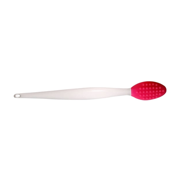 Minnieouse Cepillo de espinillas para la nariz Cepillo de silicona para la nariz Herramienta exfoliante facial de doble cara elástica, rosa roja Type3 NO3