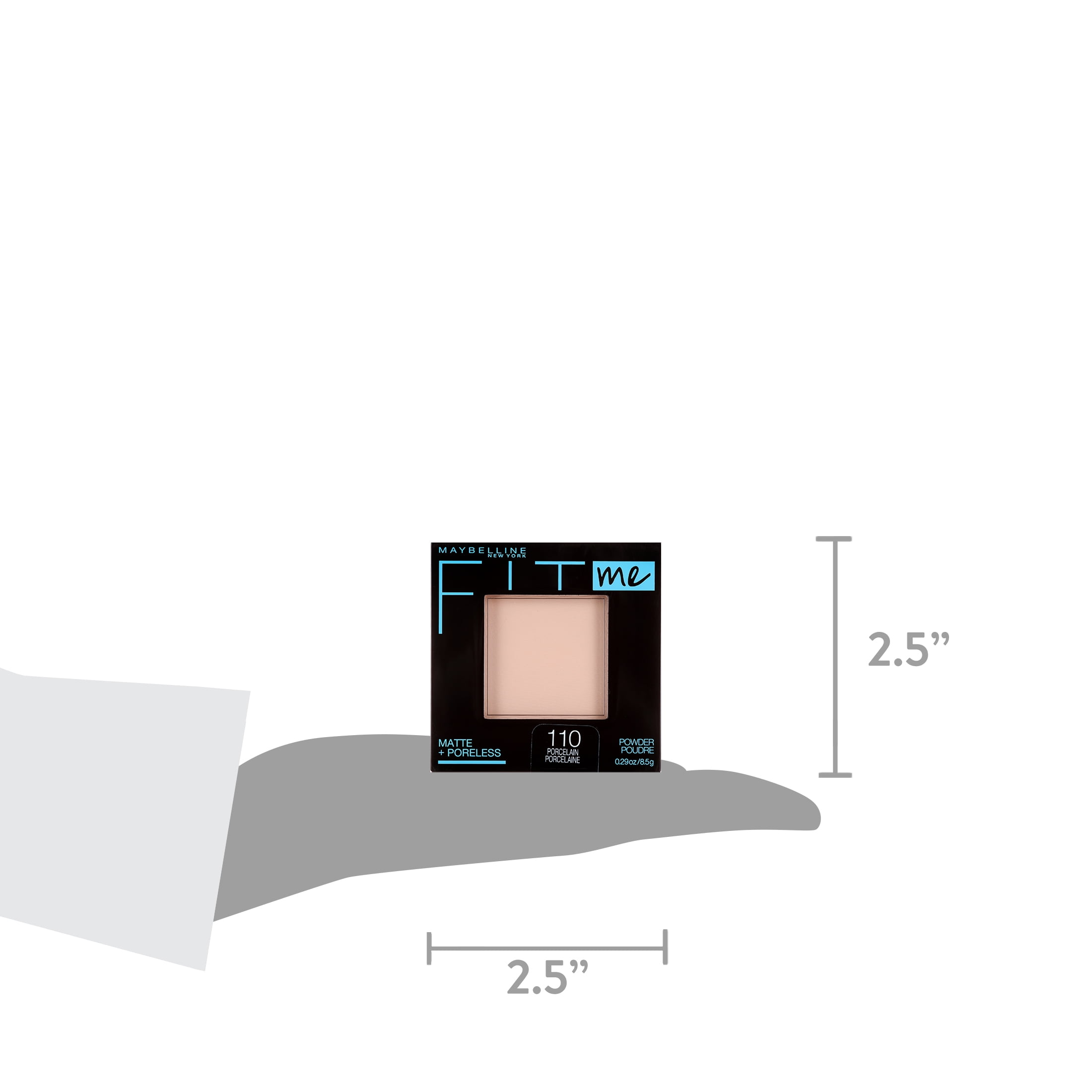 (3 pack) Maybelline Fit Me Matte Poreless Pressed Face Powder Makeup, Porcelain , 0.29 oz