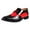Black/Red, variant on LIBERTYZENO Men's Leather Oxford Dress Shoes, Brown/Beige, 8.5