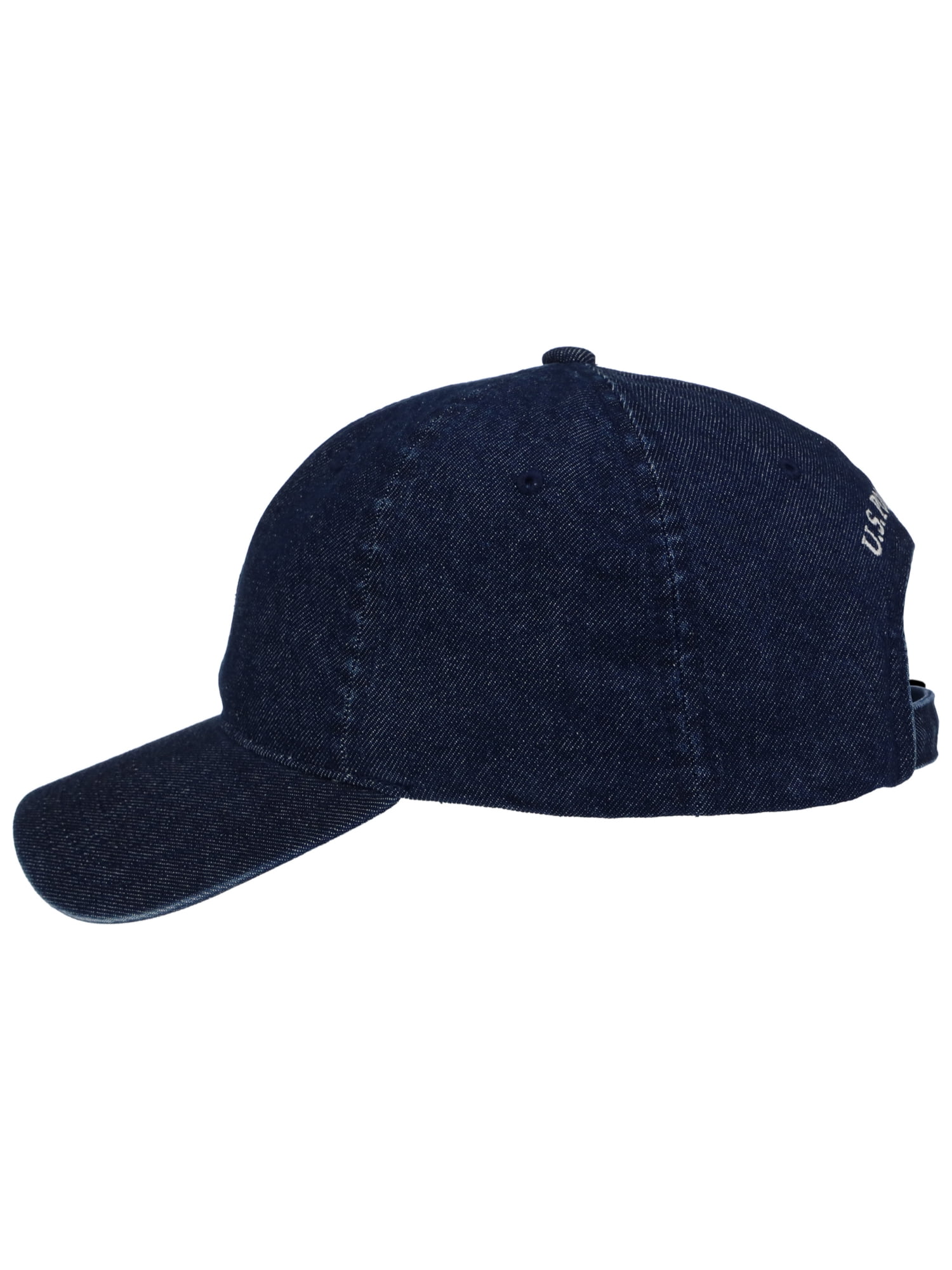 U.S. Polo Assn. Double Horseman Embroidered Dad Hat, Dark Denim, One Size