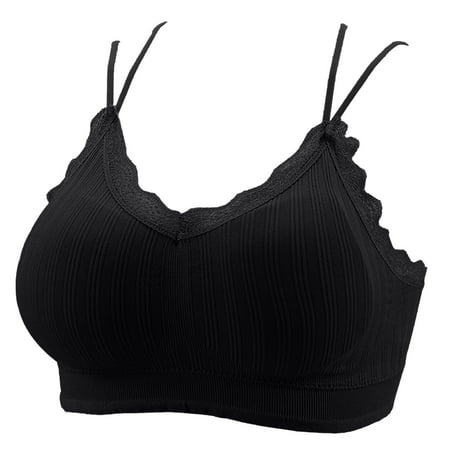 

Zuwimk Bras For Women Push Up Women s Bras Mid Impact Zip Front Sports Bra Black One Size