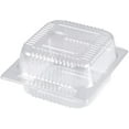 thumbnail image 4 of Dart 6" CLAMP SHELL Clear Plastic Hinged Lid Containers Use for Take-out/ to-Go Food, Sandwiches, Cake, Salad (25Ct), 4 of 5