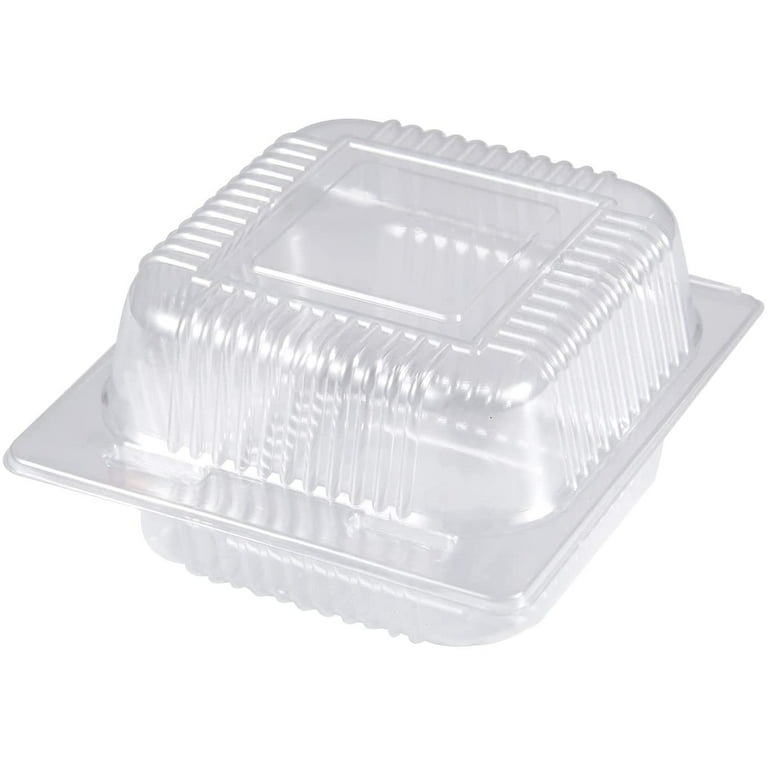 Dart C57PST1 6 x 5 13/16 x 3 ClearSeal Hinged Lid Plastic Container -  500/Case - Splyco