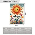 thumbnail image 3 of Welcome Spring Summer Garden Flag Smiling Sun Flowers Double Sided 12x18 Inch Outdoor Yard House Flag，Floral Butterfly Decor，Seasonal Patio Lawn Banner, 3 of 6