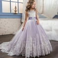 thumbnail image 6 of YOUYEDIAN Princess Lilac Long Girls Pageant Dresses Kids Prom Puffy Tulle Ball Gown Girl Dress For Wedding Purple 9-10 Years, 6 of 6