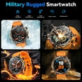 thumbnail image 4 of Haulvean 1.43-inch AMOLED Men's Military Smart Watches, with Answer/Make Calls/120 Sports Modes, Outdoor Fitness Tracker Watch, fits for Android and Iphone Devices (Vibrant Orange), 4 of 6
