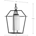 thumbnail image 2 of Chilton Collection One-Light New Traditional Textured Black Etched Opal Glass Outdoor Hanging Light, 2 of 2