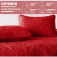 thumbnail image 6 of Exclusivo Mezcla Twin Quilt Bedding Set, Lightweight Vintage Twin XL Size Quilts with Pillow Sham, Soft Bedspreads Coverlets for All Seasons (88"x68", Red), 6 of 8