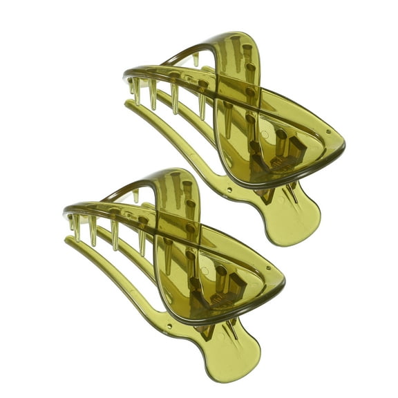 Vocoste 2 Pcs Plastic Hair Claws Hair Clips Hair Barrettes for Women Green 3.39'x1.89'x0.91'