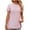 Pink, variant on Annhoo Women's Short Sleeve Tops Trendy Knitted Crewneck Side Slit T Shirts Basic Casual Vacation Blouses