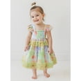 thumbnail image 5 of RUINIXCW Fairy Toddler Baby Girl Butterfly Dress Little Baby Girl Summer Smocked Dress Fly Sleeve Frills Casual Princess Birthday Baptism Wedding Party Dress, 5 of 9