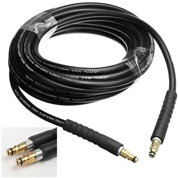 ZEPARO High Pressure Washer Hose,Compatible with Threaded Connector on Pressure Washers,Quick Connector for Immediate Setup,6m,High Durability & Abrasion Resistant
