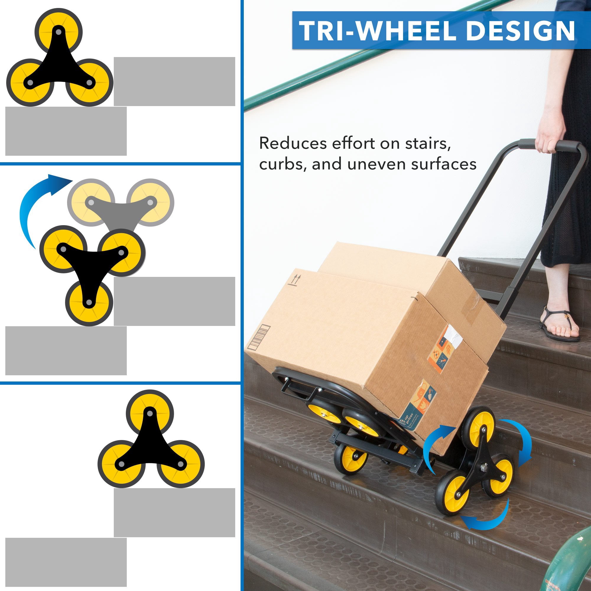 Mount-It! Stair Climber Hand Truck | 330 LBS Capacity