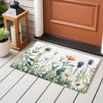 thumbnail image 4 of Wildflower Front Door Rugs 2x3 ft Daisy Floral Leaves Farmhouse Pastoral Small Rug for Entryway Non Slip Washable Bathroom Door Mat Absorbent Floor Mat for Indoor Entrance, 4 of 9