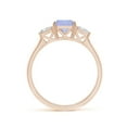 thumbnail image 2 of Angara Natural 1.5 Ct. Tanzanite with Diamond Classic Ring in 14K Rose Gold for Women (Ring Size: 3), 2 of 10