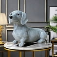 thumbnail image 3 of Resin Dachshund Statue under $5! CQCYD Sausage Dog Statue Resin Decor, Realistic Dachshund Figurine for Desk Shelf, Cute Animal Sculpture for Home Office, Collectible Gift for Dog Lovers, 3 of 4