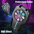thumbnail image 5 of Radiador universal 17 en 1 para teléfono celular con luz LED, disipador de calor de ventilador de refrigeración para teléfono celular, 2 disparadores de control de juego móvil L2R2 para PUBG/Fortnite/, 5 of 5