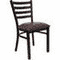 Burgundy Vinyl Seat/Black Metal Frame