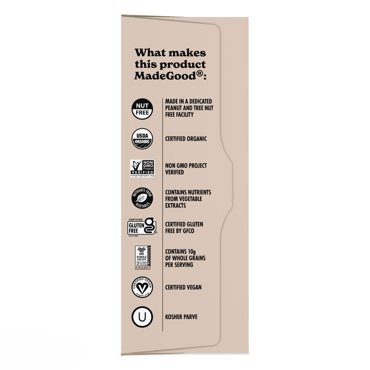 MadeGood Nut-Free Chocolate Chip Granola Bars, School Safe, 24 Ct