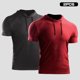 thumbnail image 1 of TFixol 2PCS Hombres Verano Deportes Camiseta Color Sólido Con Capucha Manga Corta, 1 of 8