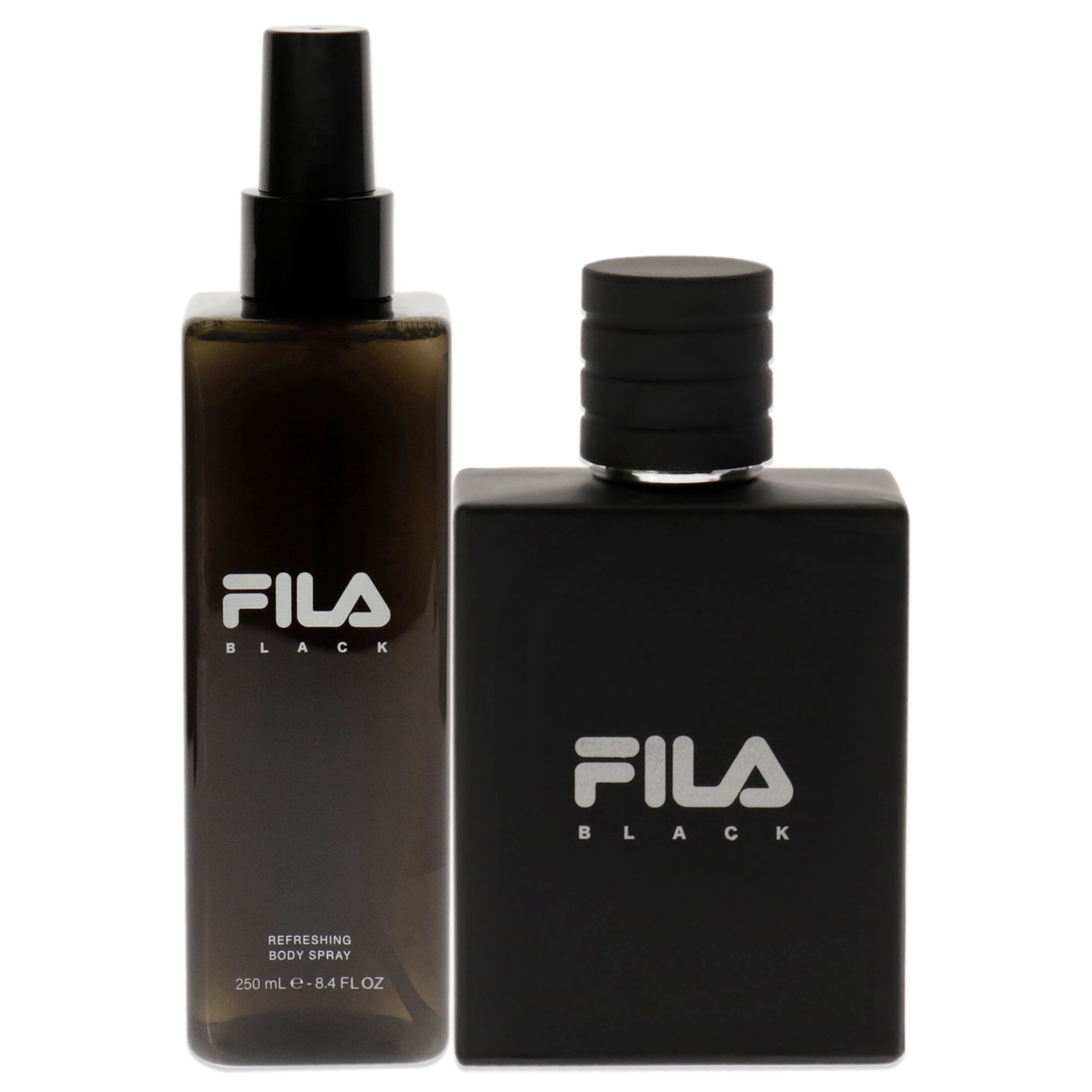 Fila Black Cologne and Body Spray for Men, 2 pc Mens Cologne Gift Set