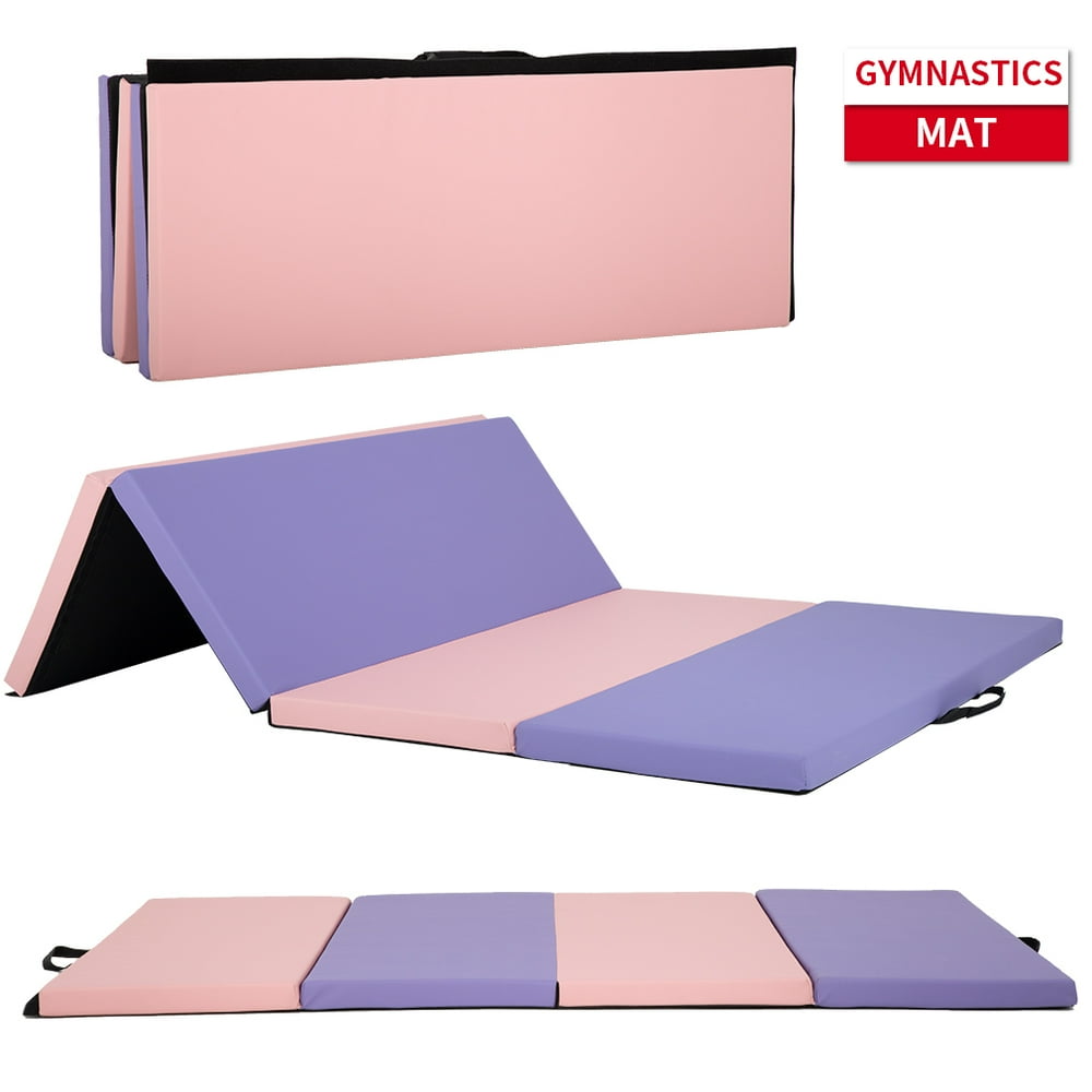 Gymnastics Mat Gym Mat Tumbling Mat 6'x4'x2”Thick 4 Folding Exercise
