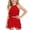 E104-Red, variant on hengsof Girls Solid Cute Sleeveless Halter Top Elastic Waist Skirt Shorts Set, Casual Summer Fashion Tank Two Piece Outfit for 2-9 Years