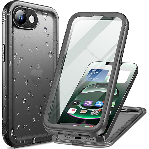wonima11 Cozycase TOP Military Protective IP68 Waterproof Case for iPhone 16e Heavy Duty 360 Shockproof Full Body with Screen Camera Protector Double Dustproof Hard Tough 16 E Front Back Cover Black