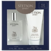 Stetson Spirit 1.7 oz Cologne & 5 oz Shaving Cream Gift Set For Men, 2-Pieces