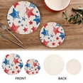 thumbnail image 4 of Blue Red Stars Trivet Mats Pot Holders Cotton Woven Non-Slip Heat Resistant for Hot Pots Pans Pats for Cooking Baking Set of 2, 4 of 7