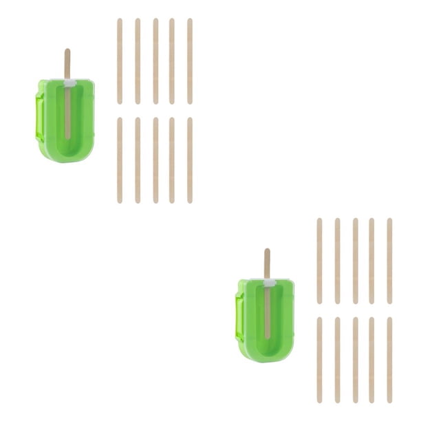 Toystoory Molde de helado Molde de alimentos de congelación de plástico Fabricante resistente a la temperatura Verde Grün 2Conjunto