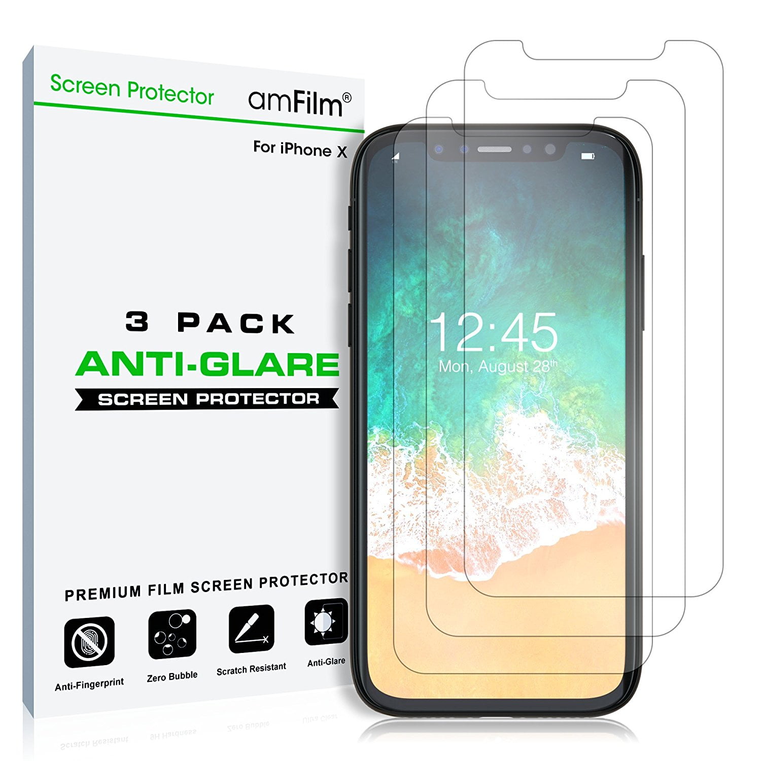 amFilm Matte AntiGlare / AntiFingerprint Screen Protector Film for Apple iPhone 11 Pro / XS