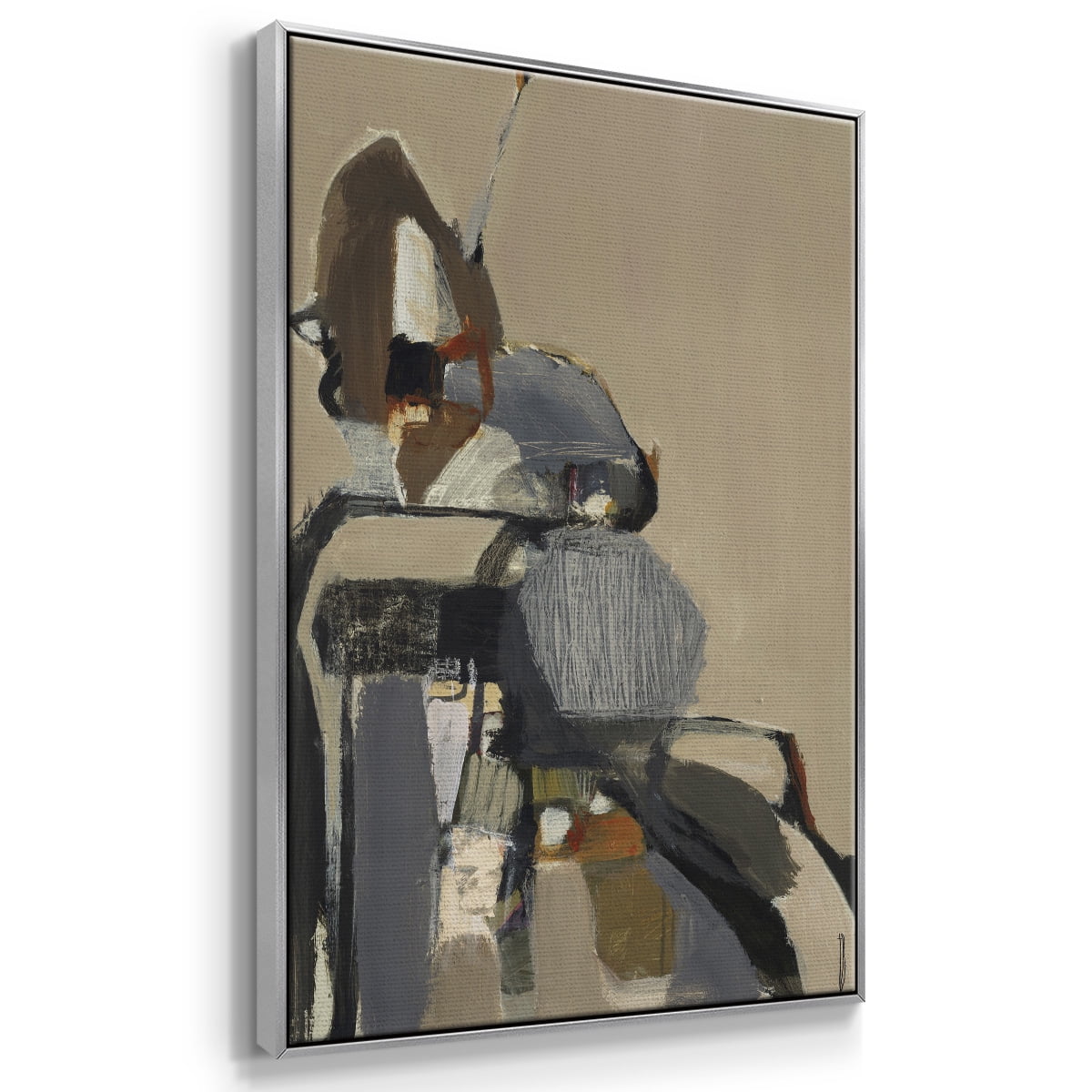 Landslide Framed Premium Gallery Wrapped Canvas - Ready to Hang - 17 x 25 - Silver Floating Frame