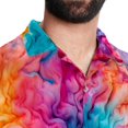 thumbnail image 5 of tie dye1 Men's Casual Poplin Button Down Short Sleeve Hawaiian Beach Shirt, 5 of 6