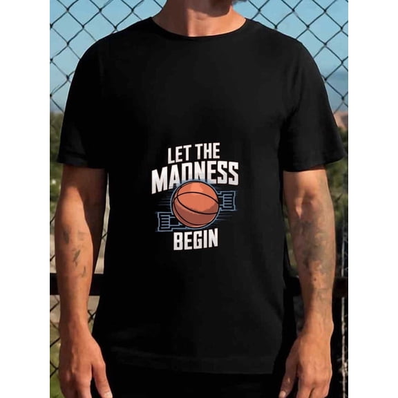 100% cotton Basketball Madness mens black Classic Unisex Shirt Graphic Tee tshirts Retro Unisex Shirt Printed tshirts Trendy Unisex Shirt Graphic tshirts Basic Unisex Shirt Crewneck tshirts