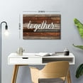 thumbnail image 6 of Asdg76s-Rustic Together Wall Art Inspirational Quotes Pictures Canvas Prints Above Bed Master Bedroom Romantic Family Signs Wall Decor Modern Signs Painting Artwork Bathroom Living Room Home, 6 of 6