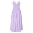 thumbnail image 6 of Efsteb Cocktail Dresses for Women Strapless Corset Dress Solid Color Tube Maxi Dresses Evening Party Wedding Guest Dress (Purple,L), 6 of 7