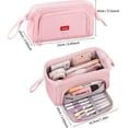 thumbnail image 2 of Estuche escolar para lápices de gran capacidad con asa, estuche para lápices, suministros escolares para niñas, papelería, bolsa de maquillaje, organizador de escritorio para niños y estudiantes, 2 of 4
