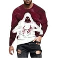 thumbnail image 3 of Raeneomay Long Sleeve Shirts for Men Fashionable Men's Printed Top With Long Sleeved Round Neck and Smiling Face Printed Top/Shirt, 3 of 5